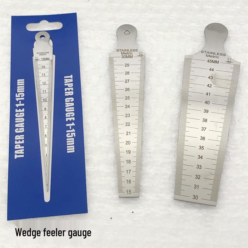 Stainless Steel Tapered Feeler Gauge Set: Wedge, Key, and Bore Gauges (1-15-30-45mm)