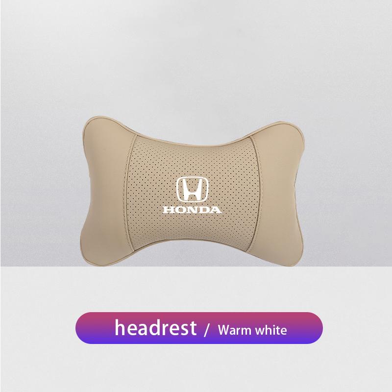 

1Pcs Car Seat Headrest Leather Head Support Neck Pillow For Honda Civic Fit Jazz Accord Pilot CRV Odyssey Passport City Shuttle