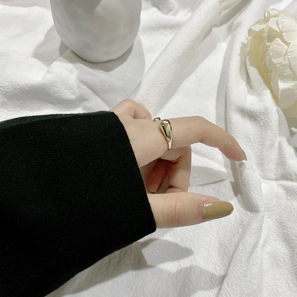 Новые женские украшения Геометрическое Панк Минималистичное Кольцо Металлическое Открытое Кольцо Регулируемое Кольцо на Палец