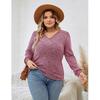 Damen-Pullover für Herbst und Winter, große Größe XL ~ 5XL, Langarm-Pullover mit V-Ausschnitt, lässiges Oberteil, gestreifter Kapuzenpullover für Damen
