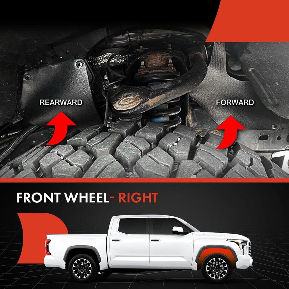 Rubber Splash Guards Mud Flaps Front Left Right Fender Liner Shield Seals Guards for Toyota Tundra 2014-2021 Sequoia 2008-2022