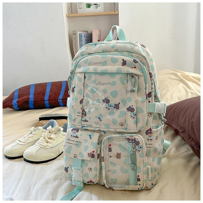 The new schoolbag is high-value, fresh, sweet and cute, and the puppy is a lightweight backpack for junior high school students.