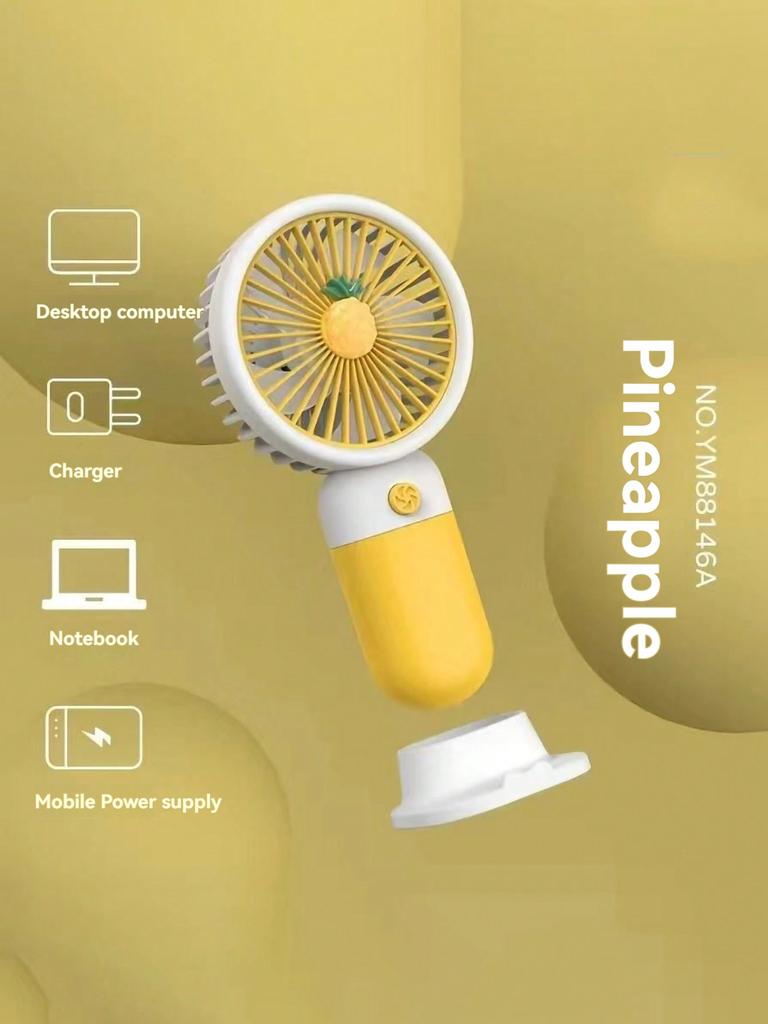 Mobile phone stand Small fan Handheld usb charging mini fruit portable office student electric fan