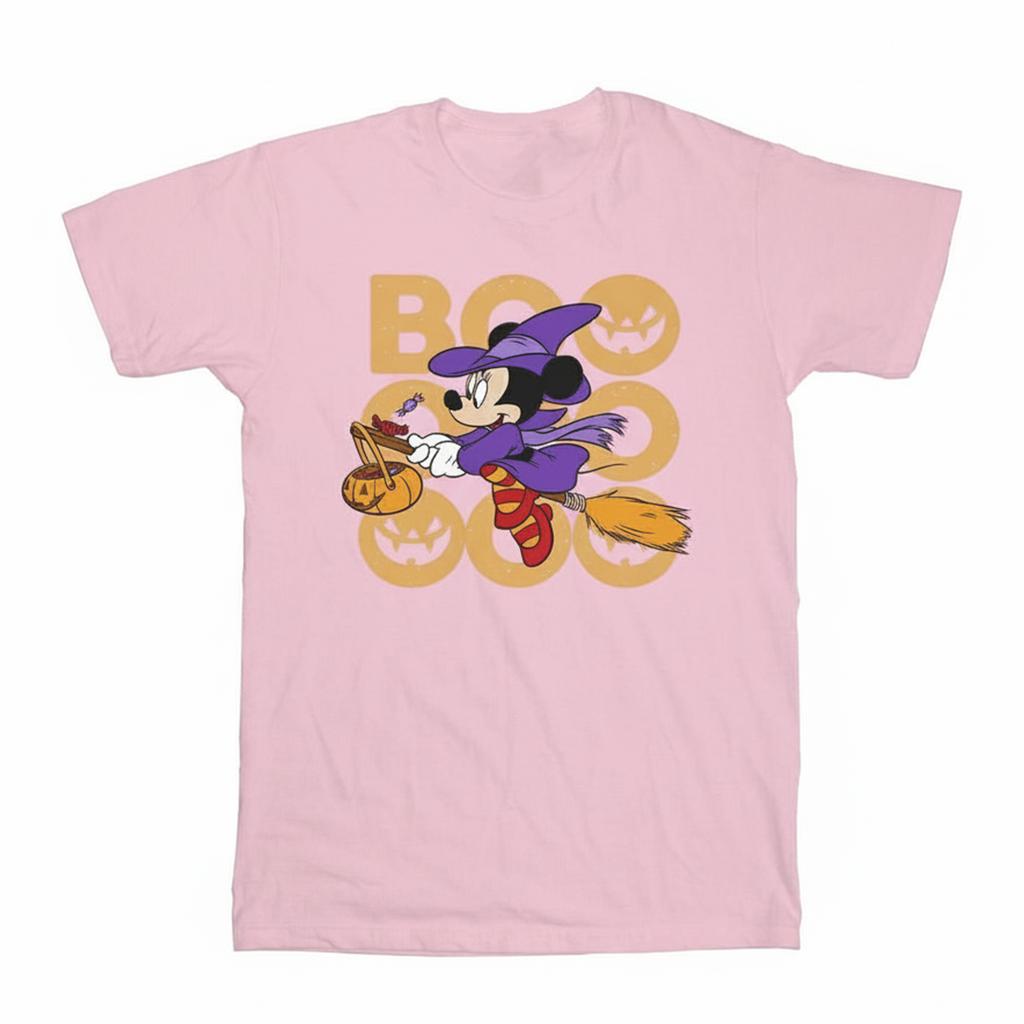 Disney Girls Boo Minnie Mouse Witch Cotton T-Shirt