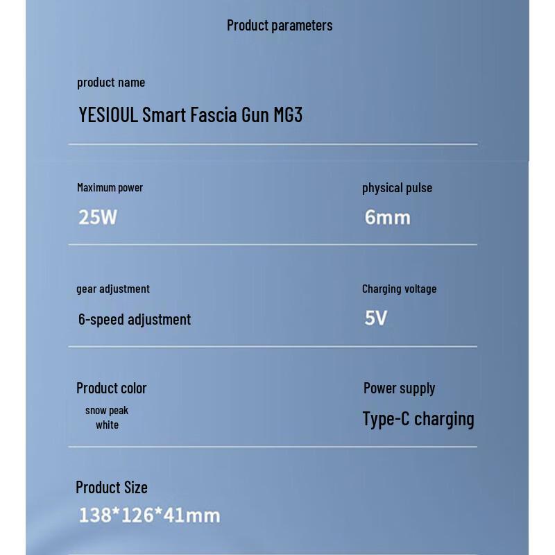 YESOUL MG3 Mini Muscle Massage Gun CN plug (adapter included)