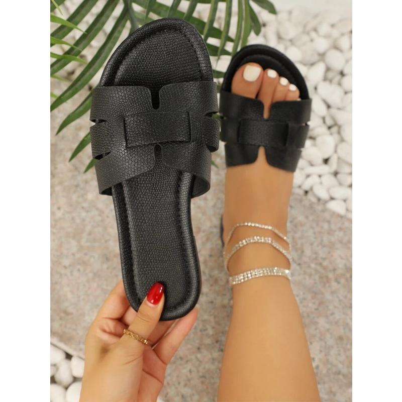 Große flache Sandalen für den Sommer, verschleißfeste Hausschuhe, bonbonfarbene Hausschuhe