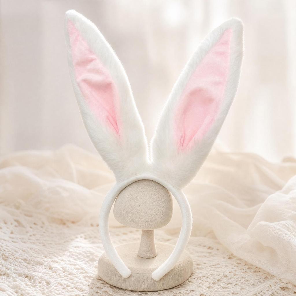 Soft Bunny Ears Headband Comfortable for Festive Photographs