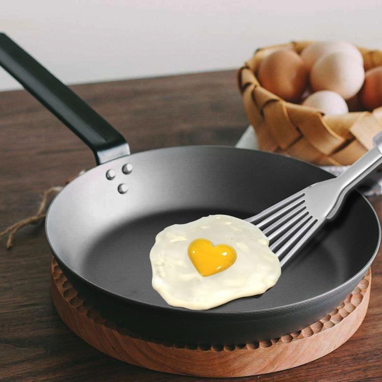 LsCook Household Stainless Steel Steak Fish Spatula Multi-Functional Slanted Strainer Spatula
