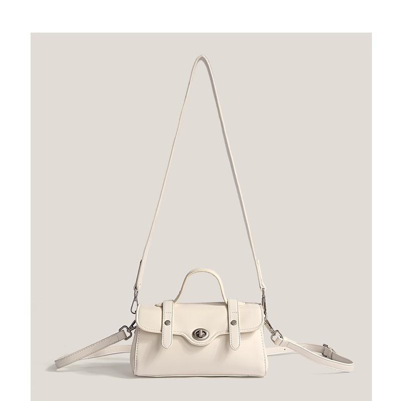 

2025 New French Niche Light Luxury Commuter Mailman Bag Women s Cross-body High-end Single-shoulder Portable Small Square белый