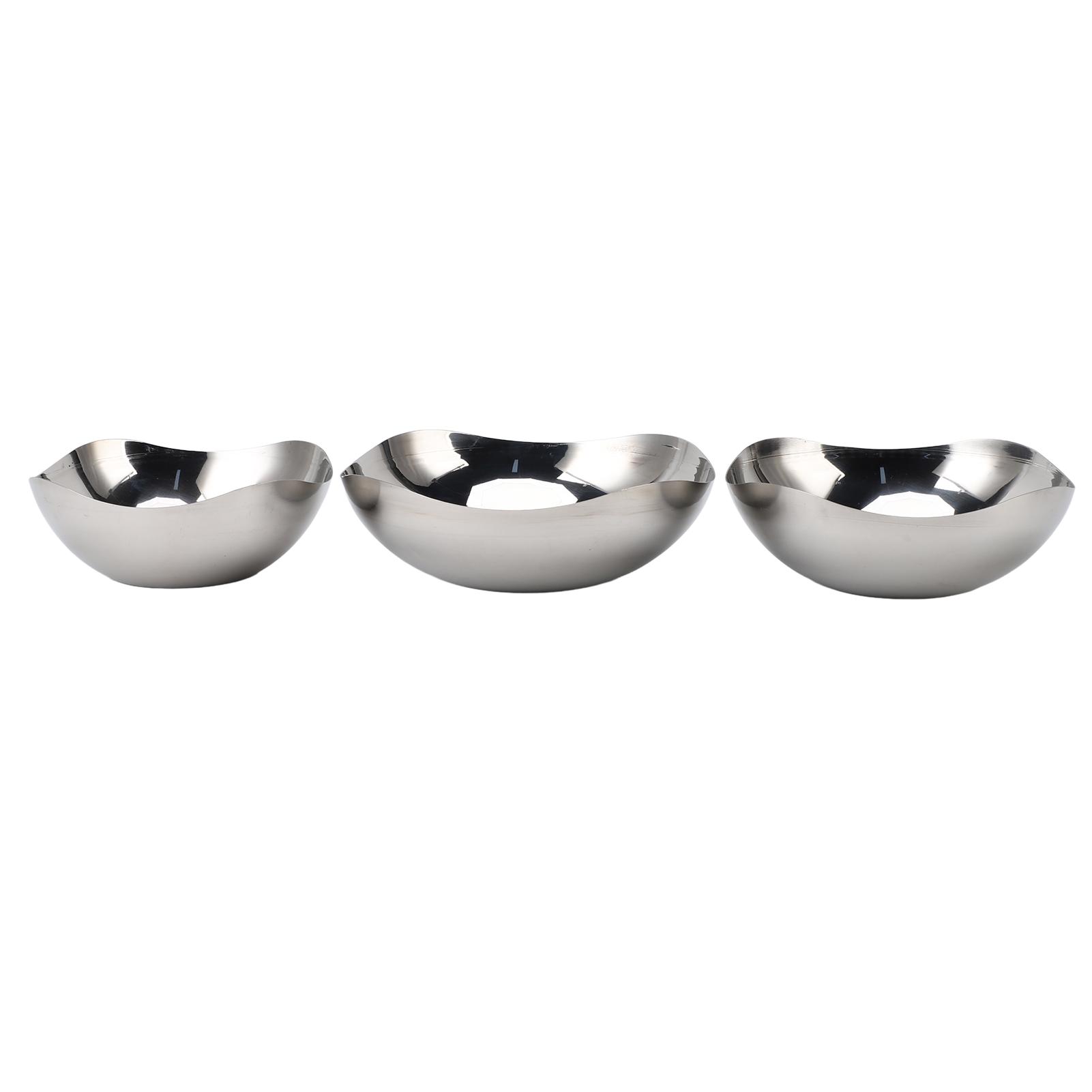 

Irregular Shape Salad Bowls Serving Bowls Set for Kitchen Stainless Steel Mixing Bowls for Salad