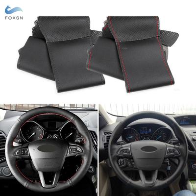 Carro personalizar capa de volante protetora para ford focus 3 2015-2018 kuga 2016 2017-escape C-MAX ecosport
