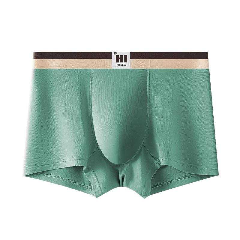 Men's Spring and Summer Trendy Pure Cotton Breathable Graphene Antibacterial Crotch Briefs
