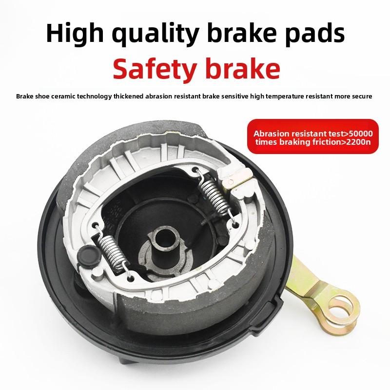 110 front drum brake assembly with 10/12 holes, brake aluminum cover with brake pads for three-wheel vehicle brake system