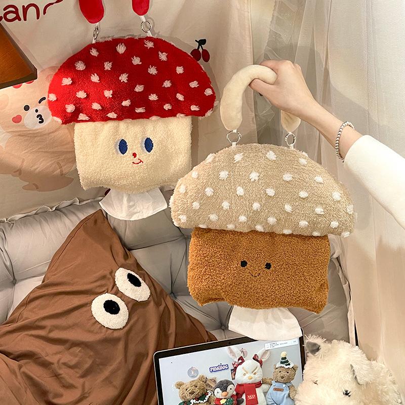 Wall Mounted Tissue Box Hanging Tissue Bag Living Room Dining Table Paper Case Household Cute Mushroom Creative Tissue Dispenser
