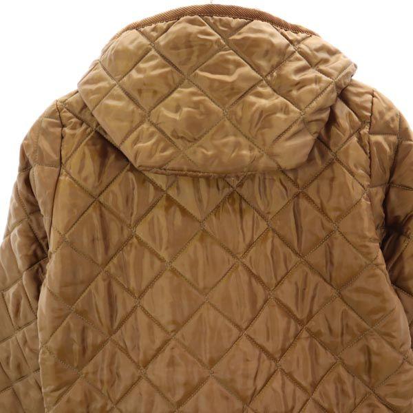 LAVENHAM Made In the UK Quilted Jacket 36 Brown Hood Women Used