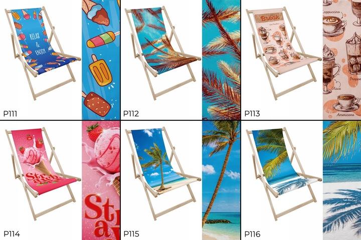 Drewniany Leżak Składany Ciemny W Liście Idealny Do Ogrodu Na Taras Plażę