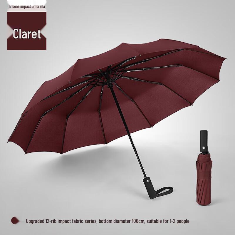 Автоматический складной наоборот зонт XuQing со светодиодом и светоотражающей полосой