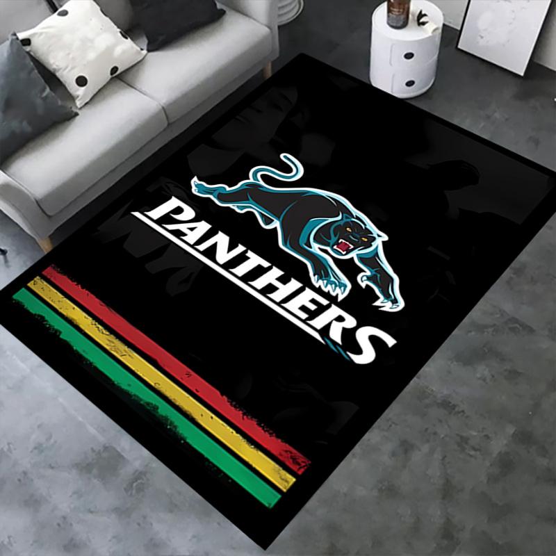 1pc Panthers,Sports Team,Mascot Office Carpet Soft Polyester Entrance Carpet Washable Non slip Machi
