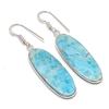 Natural Neon Blue Apatite Gemstone 925 Sterling Silver Earring 2.05" AE-11434