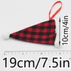 (2 Pieces/bag) 19cm Christmas Plaid Plush Knife Fork Decoration Christmas New Year Party Tableware Decoration Santa's Hat