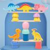 Happy Stacking Dinosaurs,Wooden Stacking Toy For Toddlers, Colorful Dinosaur Balancing Activity Toy, Improves Fine Motor Skills And Dexterity