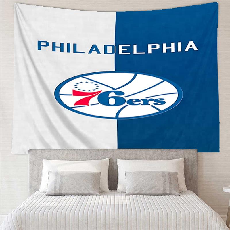 Philadelphia Basketball Team Quick-Dry Tapestry Hanging for Bedroom,Livingroom, Playroom,Decor Art Room Wall Tapestry Holiday and Birthday Gifts