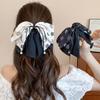 Vintage Plaid Butterfly Knot Hair Clip Women's Back Of Head Bun Shark Hair Clip Hair Accessories