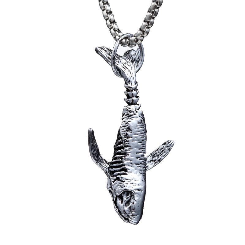 Jesus Cross Necklace Robot Dinosaur Pendant Fashion Charm Whale Screw Man Motorcycle Bear Sweater Chain Jewelry For Men Gifts