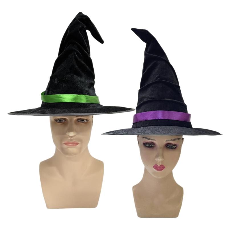 1Pc Halloween Wizard Hat Funny Witch Hat Witch Caps Wizard Costume Accessories for Carnivals Masquerades Party Cosplay