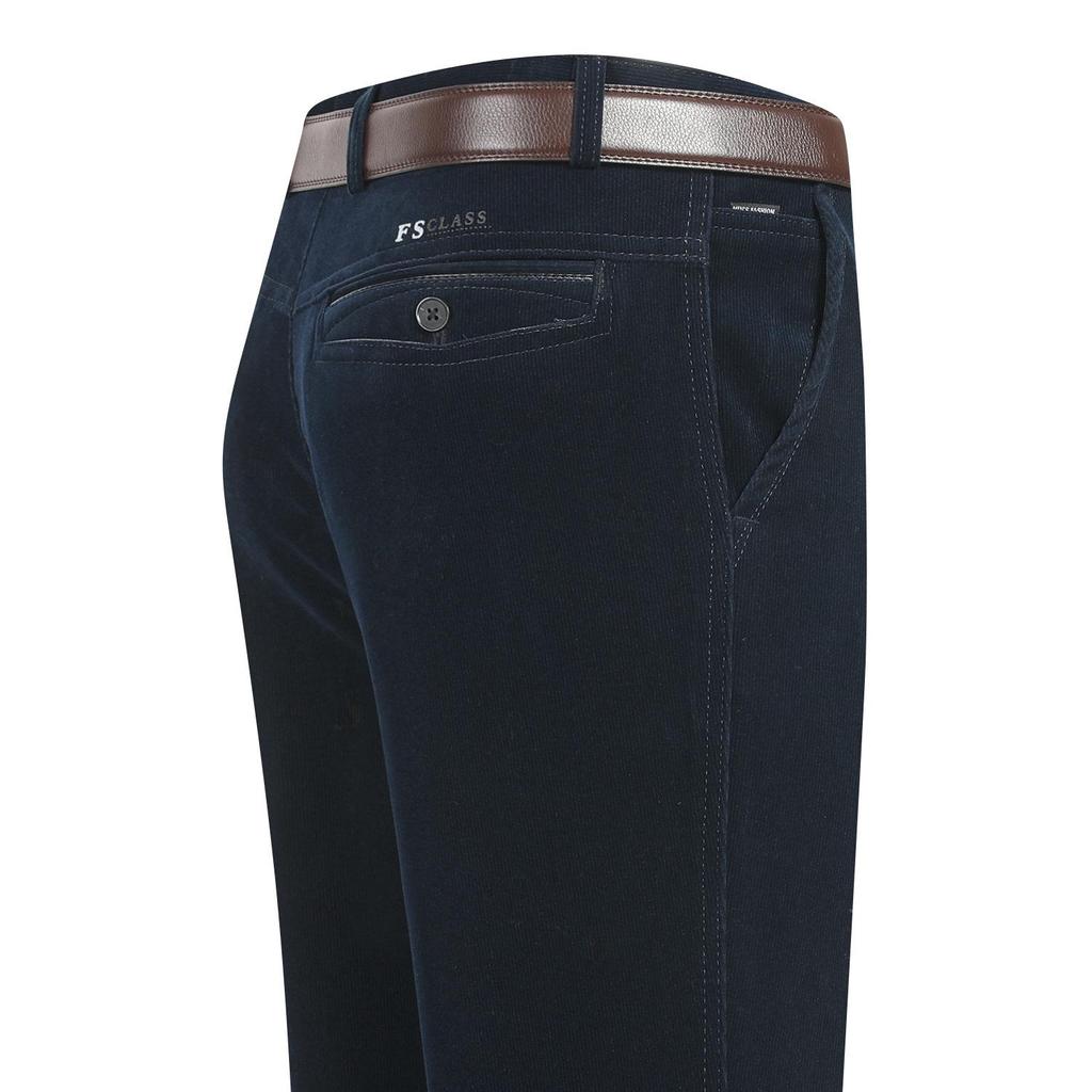 Calças Masculinas de Veludo Cotelê Grosso para Outono/Inverno - Casual Solto para Meia-Idade e Idosos.