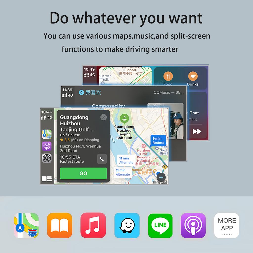 Wireless Carplay Android Auto pour KIT For Cristaux SMEG Picasso C4 C5 DS4 DS3 DS5 308 508 5008 3008 Accessory Multimedia