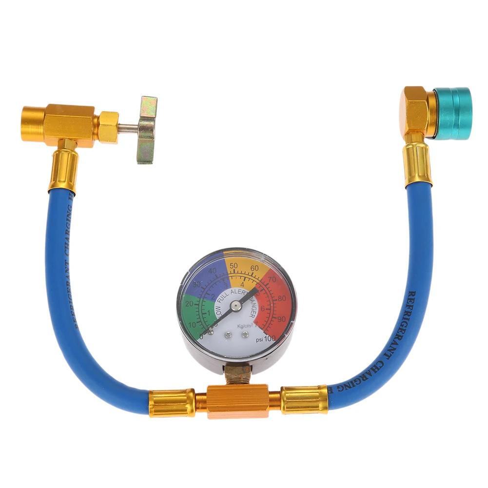 R134a Klimaanlagen-Kältemittelgas Nachfüllset Auto Klimaanlage Gas Nachfüllwerkzeug Kältetechnik Dosenöffner Schlauchset