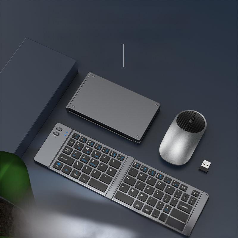 

Yixin 919 двухрежимная складная клавиатура и мышь Bluetooth и 2.4G, зарядка Type-C, совместимость с планшетами Single Keyboard чёрный