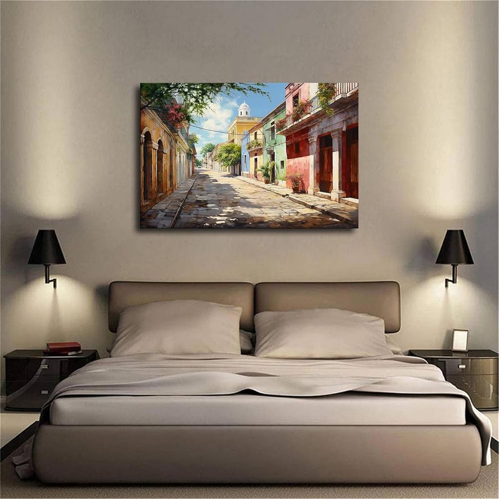 ELdtec City Dominican Republic - Santo Domingo Art Palace Oil Painting Poster Modern Canvas Wall Art Decor Aesthetic Poster Home Living Room Bedroom