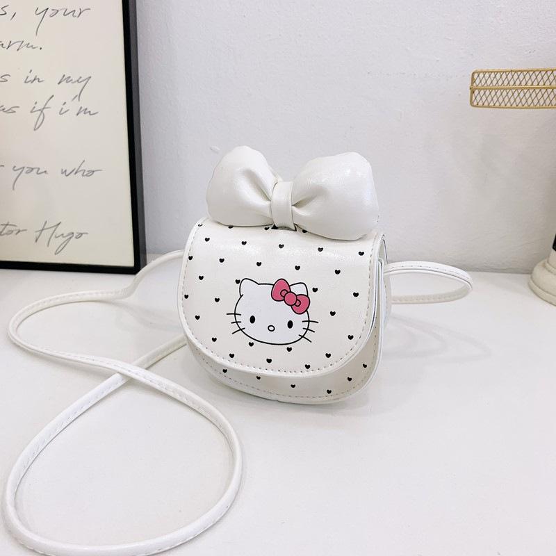 Wholesale children's messenger bag cartoon cat earphone bag cute bow shoulder bag girls mini change bag tide