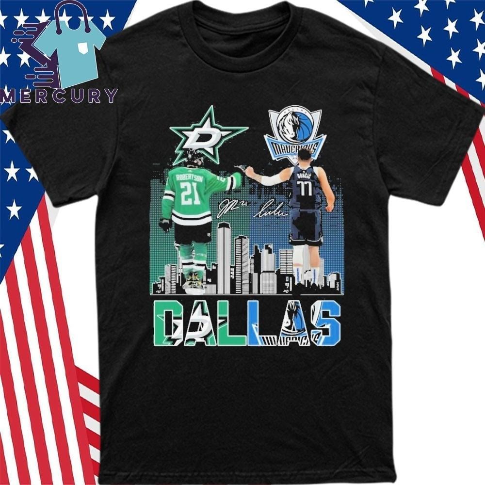 Stars Robertson X Mavericks Doncic 2025 Shirt Size S-5XL Unisex T-Shirt XL