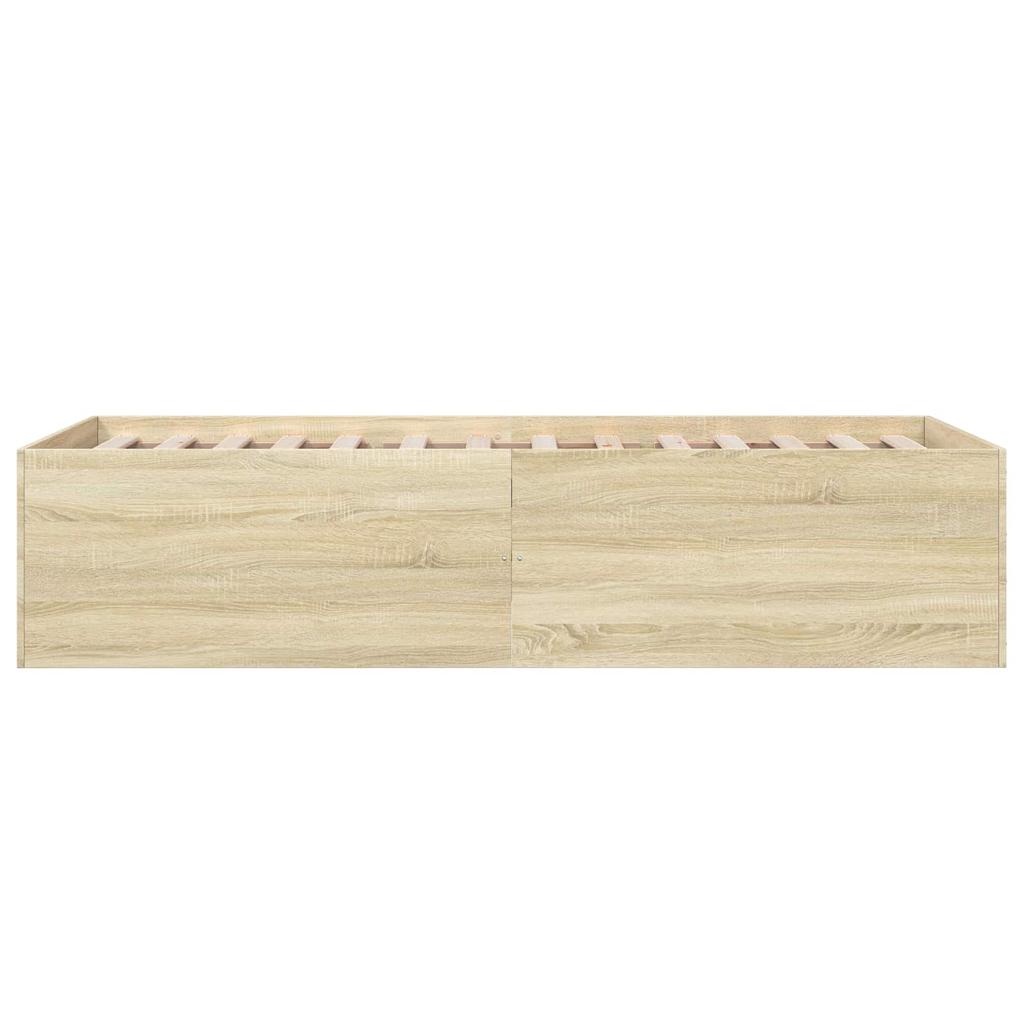 Floor Bed Frame Sonoma Oak 80 x 200 cm Engineered Wood