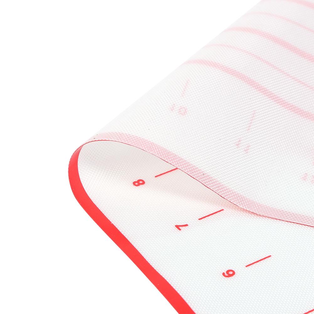 Household Kitchen Silicone Nonstick Baking Mat Rolling Dough Pad Cake Pastry Cooking ToolsRed
