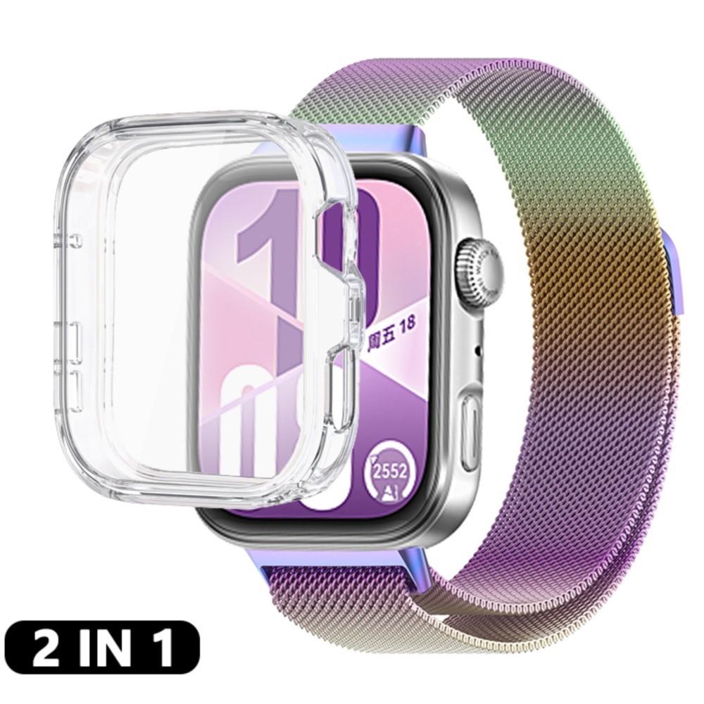 Case+Milanese loop Band for Huawei Watch Fit 4 Pro strap Accessories metal Stainless Steel correa Bracelet for huawei fit 4 band