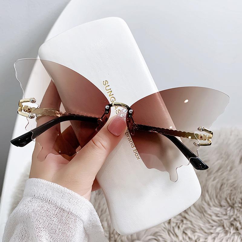 Butterfly Sunglasses Women's Fashion Big Frame Gradient Color Sunglasses Trendy Street Shot Sunglasses