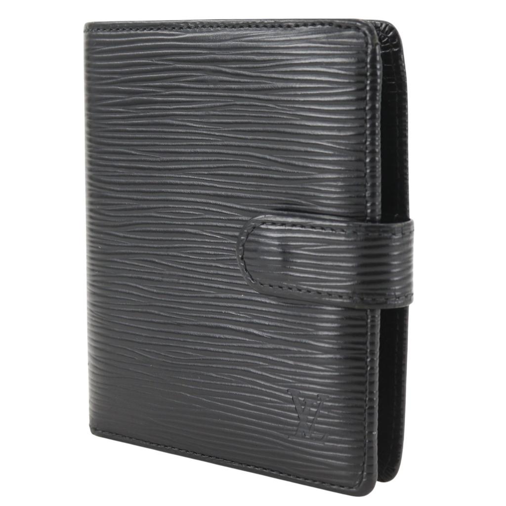 LOUIS VUITTON Porto Vie Compact Bi-Fold Wallet M63552 Noir black Epi Leather unisex Used