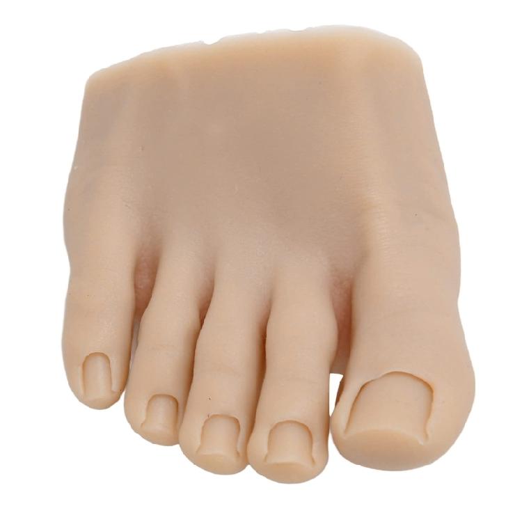 Practice Fake Foot Model Half Foot Design Fake Foot Flexible Silicone Prosthetic Manicure Tool for Nail Art Training