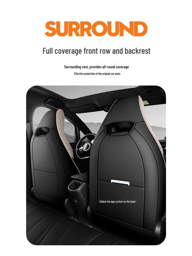 BYD Dolphin 2025 All-Season Leather Seat Cover for Smart Driving Version - Full Coverage