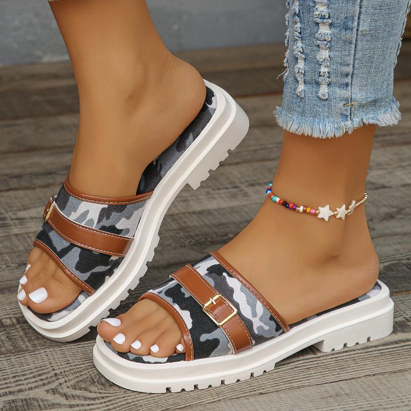 Summer 2024 New Women Slippers Flat Bottom Non-slip Outdoor Open Toe Beach Female Sandals Sexy Fashion Design Slides Woman Shoes