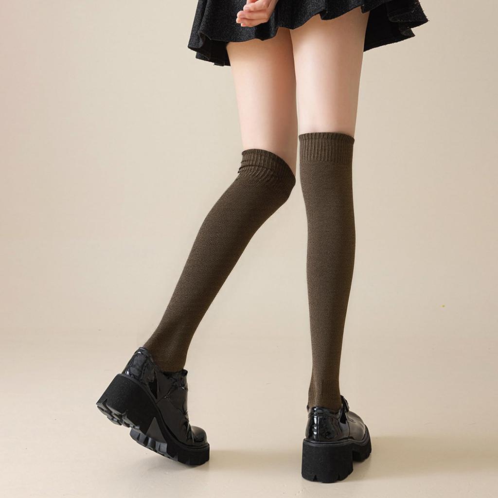 DAMILY Warm for Fall and Long Socks for Cools Your Above the Perfect for Commuting to School or Set Women's Knee-High Socks, Winter, Thick, Thermal,