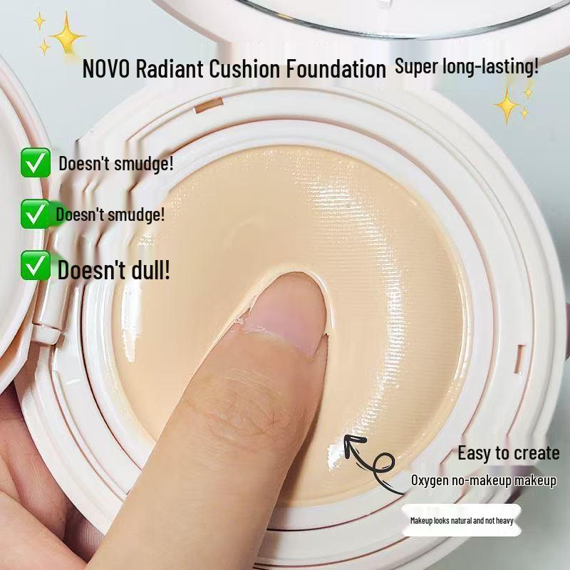 NOVO Translucent Gauze Cushion Foundation for Women - Concealing, Oil Control, Waterproof, Sweatproof, Long-lasting BB Cream.