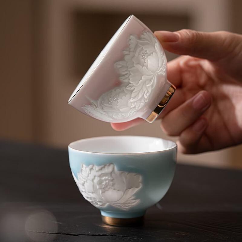 Shangqi Shadow Carved Butterfly Master Teacup