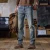Four Seasons Quality American Casual Nostalgic Jeans Men's Straight Slim Elastic Youth Versatile Commuter Trendy Pants