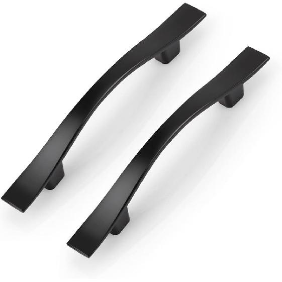 

KNOBWELL Набор из 10 ручек для шкафов цвета бронзы, натертой маслом, ручки для ящиков цвета матовой бронзы для шкафов и буфетов, винтажные изогнутые ручки для шкафов 6 Pack чёрный