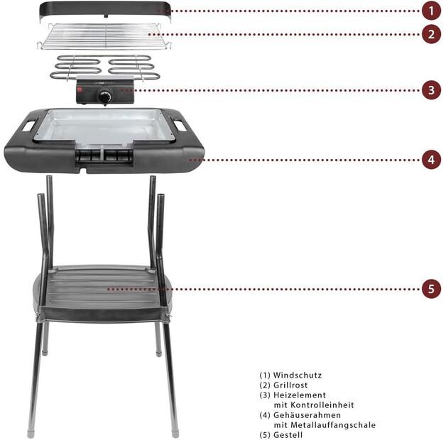 Electric Grill Clatronic BQS 3508 (261697)